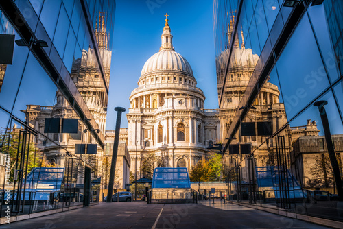 St. Paul's cathedral with reflections 