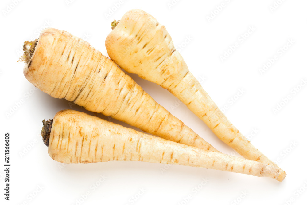 Parsnip isolated on the white background.