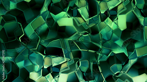 3D rendering of a liquid metal texture with an elegant light reflex on the surface