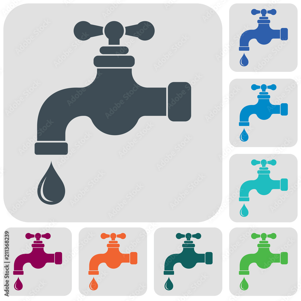 Water tap icon Water tap icon