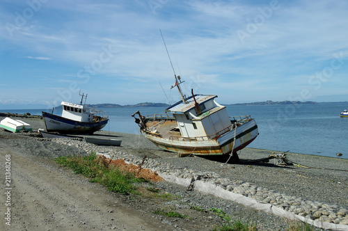 Navires échoués sur la plage