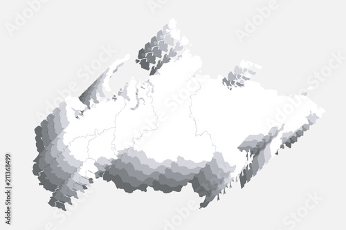 Mapa blanco de Rusia.
