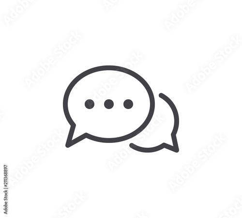 Conversation Line Icon. Editable Stroke.