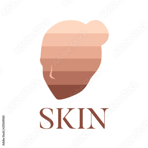 skin tone icon color . vector