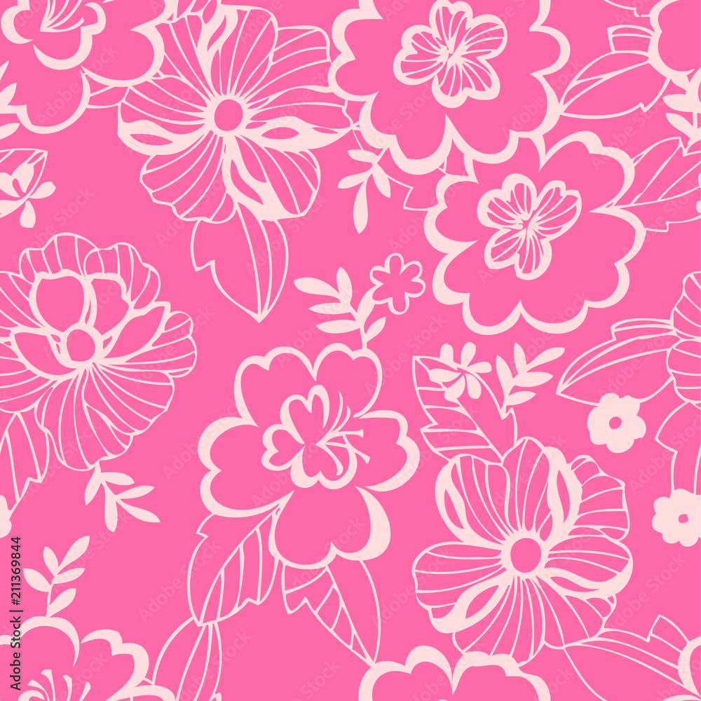 Floral seamless pattern. Flowers illustration Floral seamless pattern. Flowers illustration