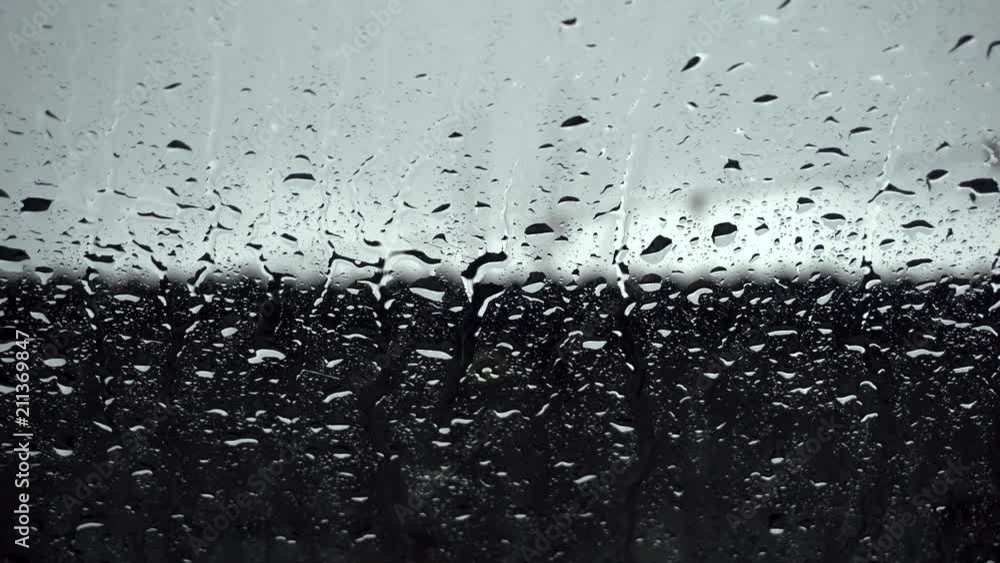 Wet Car Glass Rain Storm Outside Wet Car Glass Rain Storm Outside