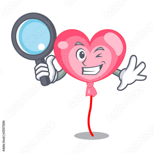 Detective ballon heart character cartoon photo