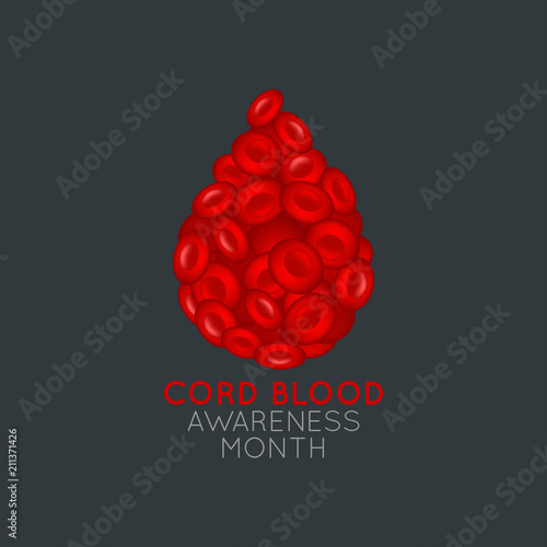 Cord Blood Awareness Month vector logo icon illustration