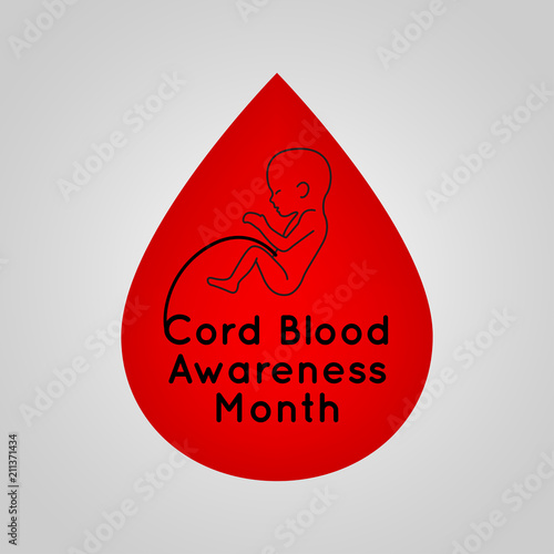 Cord Blood Awareness Month vector logo icon illustration