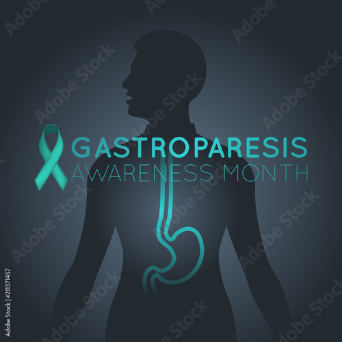 Gastroparesis Awareness Month vector logo icon illustration