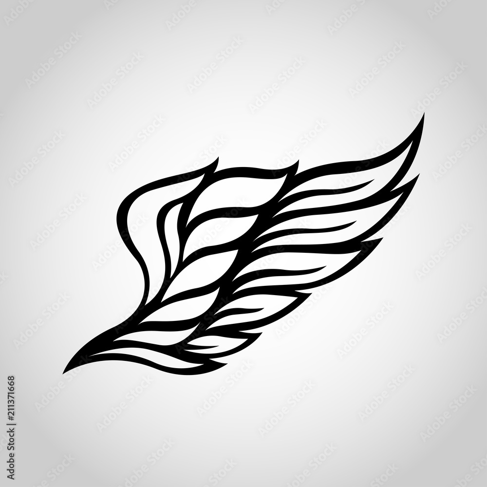 wing vector logo icon illustration
