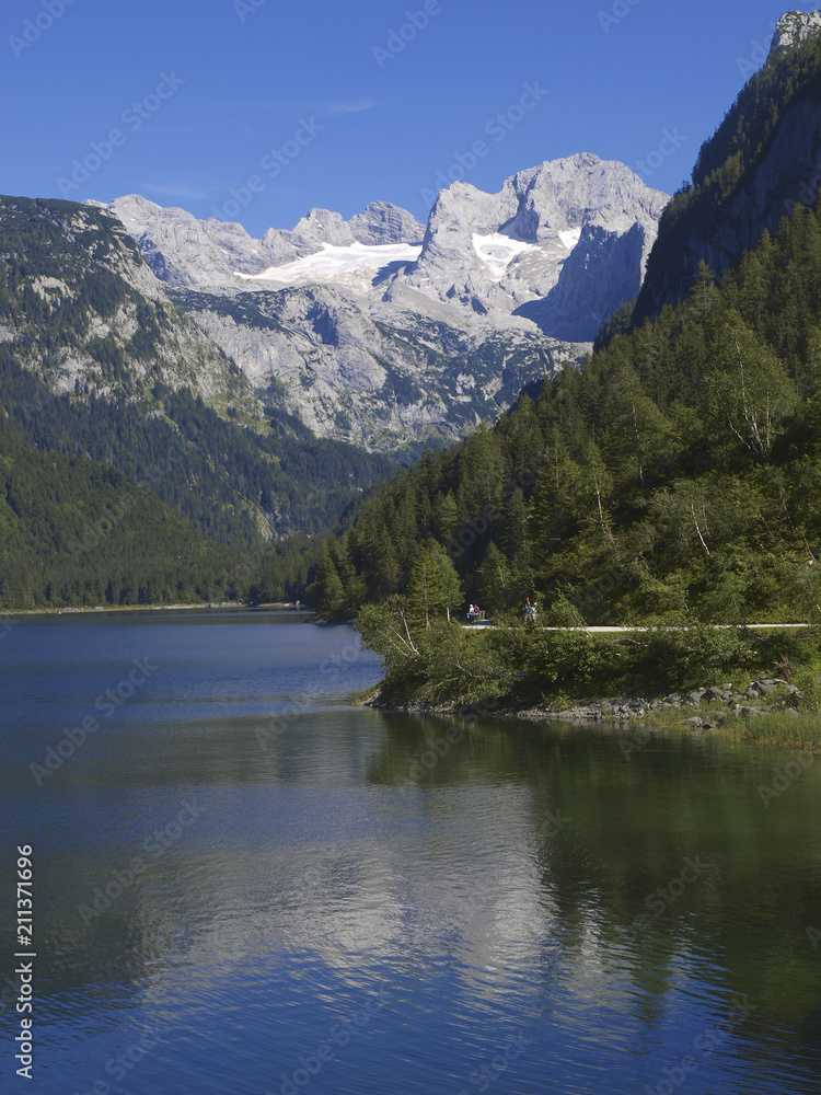 Lake Gosausee, mountain Dachstein, Austria, Upper Austria, Dachs