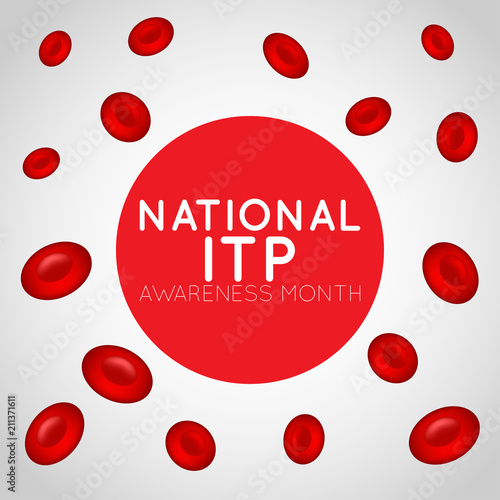 National ITP Awareness Month vector logo icon illustration