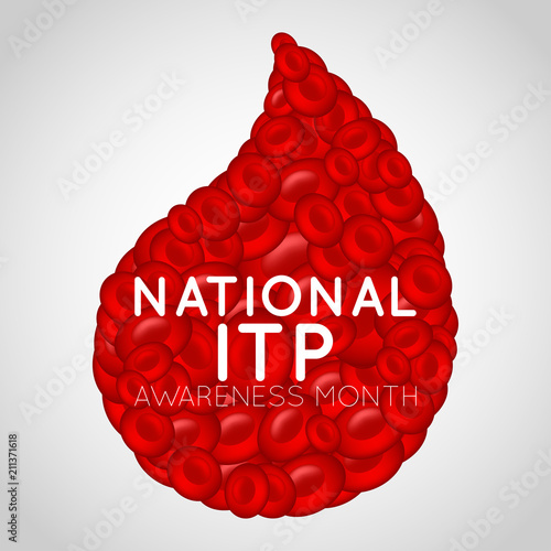 National ITP Awareness Month vector logo icon illustration