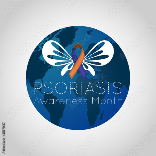 Psoriasis Awareness Month vector logo icon illustration