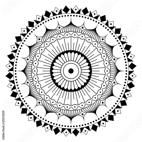 Mandala Vektor auf einem isolierten weißen Hintergrund.