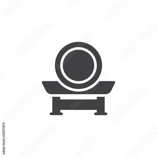 Taiko drum vector icon. filled flat sign for mobile concept and web design. Japanese Drum simple solid icon. Symbol, logo illustration. Pixel perfect vector graphics