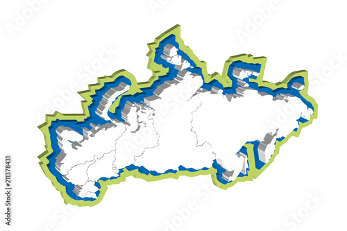Mapa blanco de Rusia.