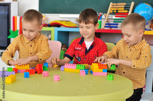 Children play in the children's room