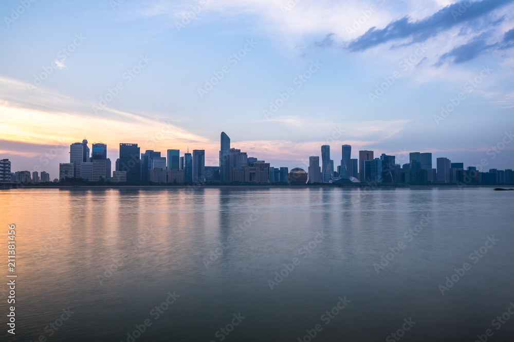 panoramic city skyline