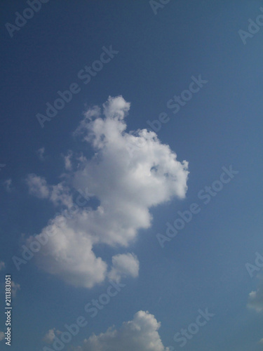 Clouds in the blue sky.