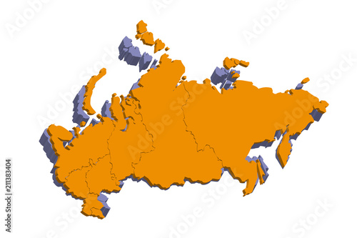 Mapa naranja de Rusia.