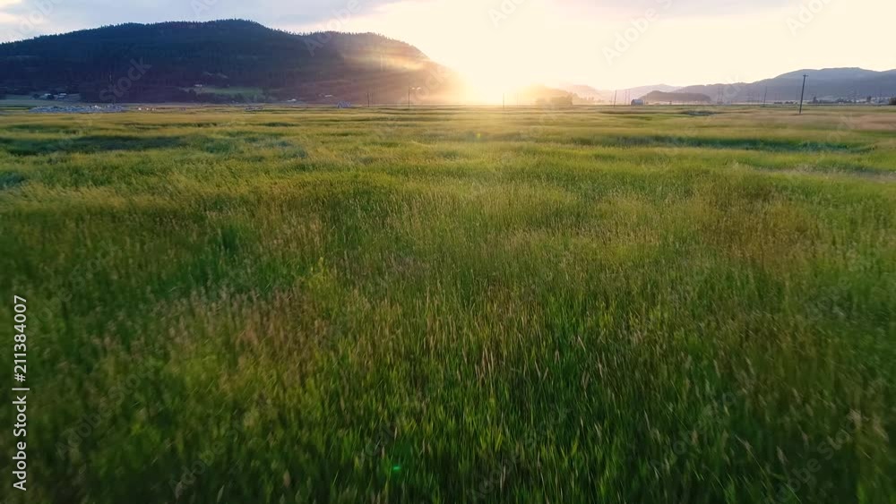Sunset over field in Northeastern Washington State. Sunset over field in Northeastern Washington State.