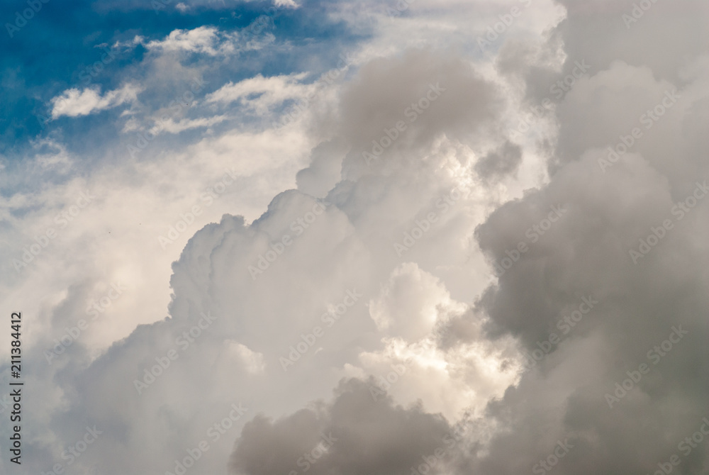 after summer rain clearing sky with clouds after summer rain clearing sky with clouds