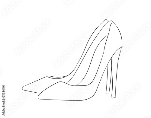 shoes lines, vector