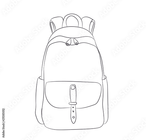 backpack lines, vector