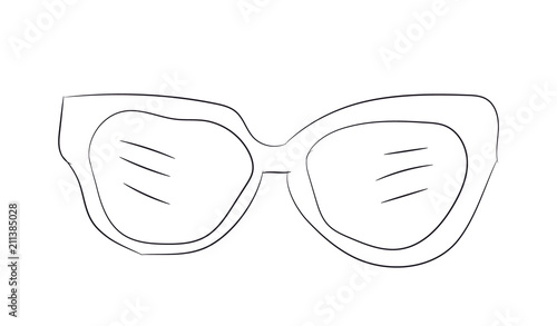 glasses lines, vector,