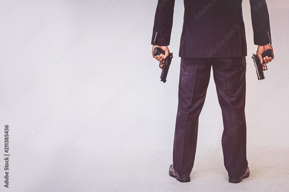 Man holding a gun Man holding a gun