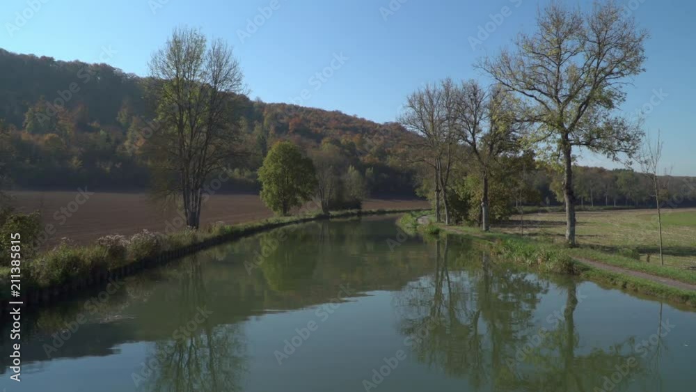 View of the French canals on board a house boat - Burgundy - Champagne View of the French canals on board a house boat - Burgundy - Champagne