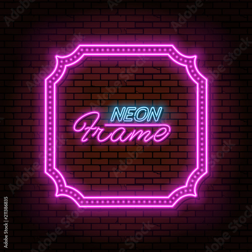 The neon violet frame