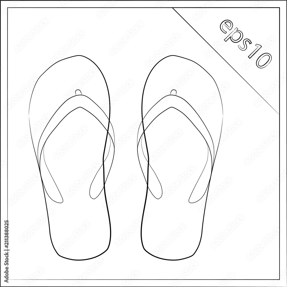 summer slippers vector illustration eps 10 summer slippers vector illustration eps 10