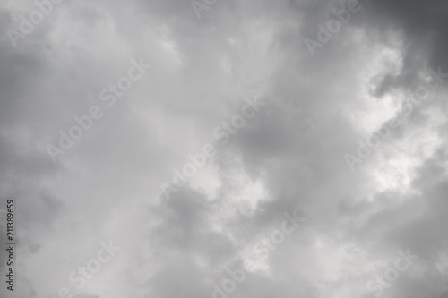 Black and white of sky and clouds background
