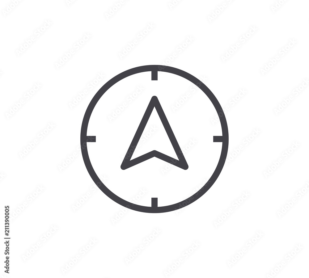 Direction Point Line Icon. Editable Stroke. Direction Point Line Icon. Editable Stroke.
