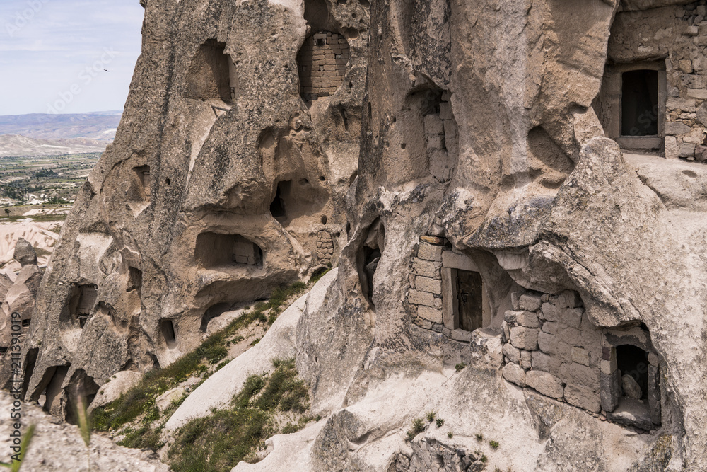 Uchisar Castle in Cappadocia.