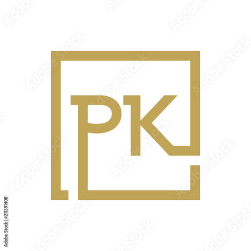 two letter logo line square PA TO PZ