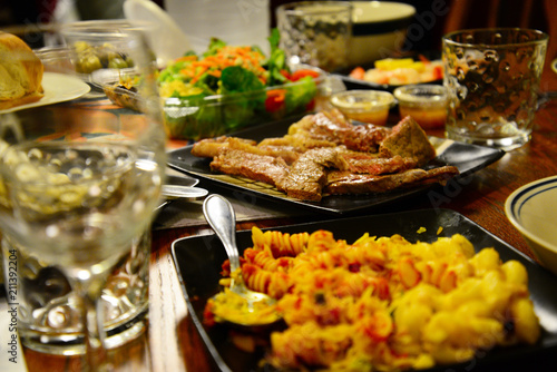 ホームパーティの料理