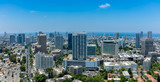 Aerial panoramic view of central area in  Tel Aviv, Israel.