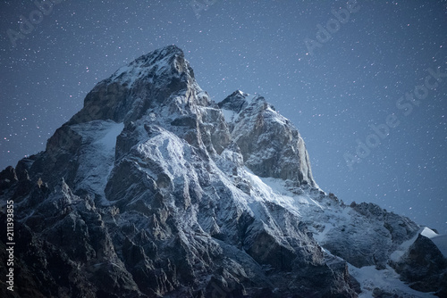 Night landscape in the mountains