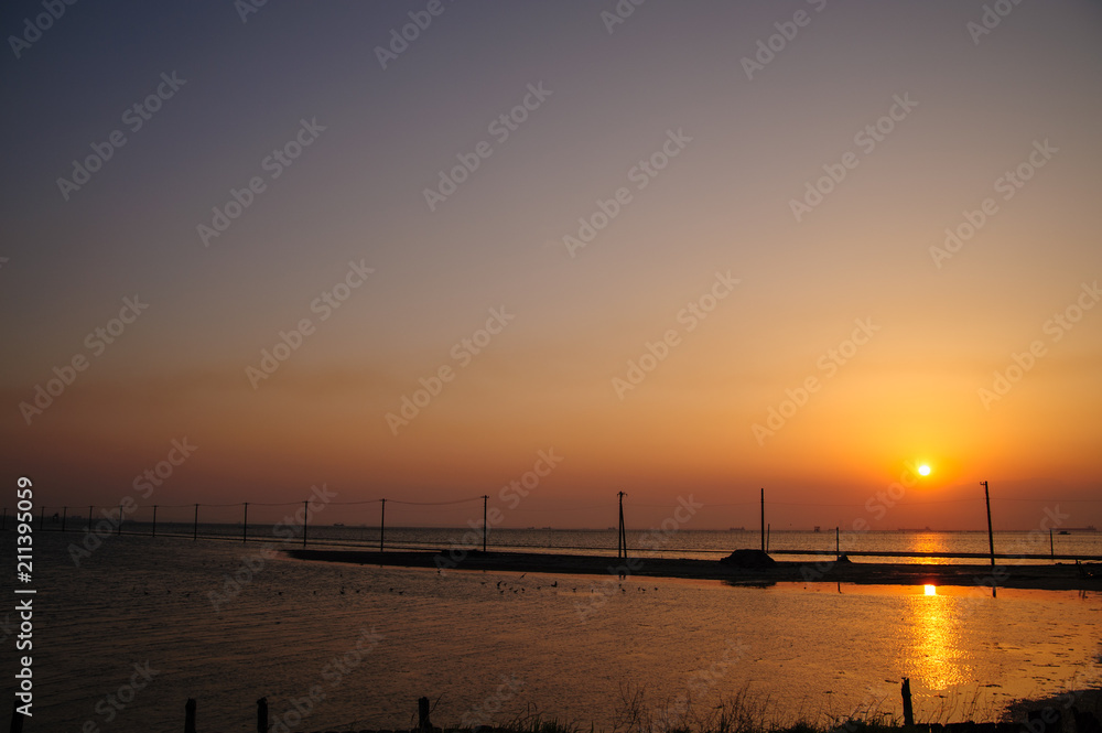 海岸の夕焼け