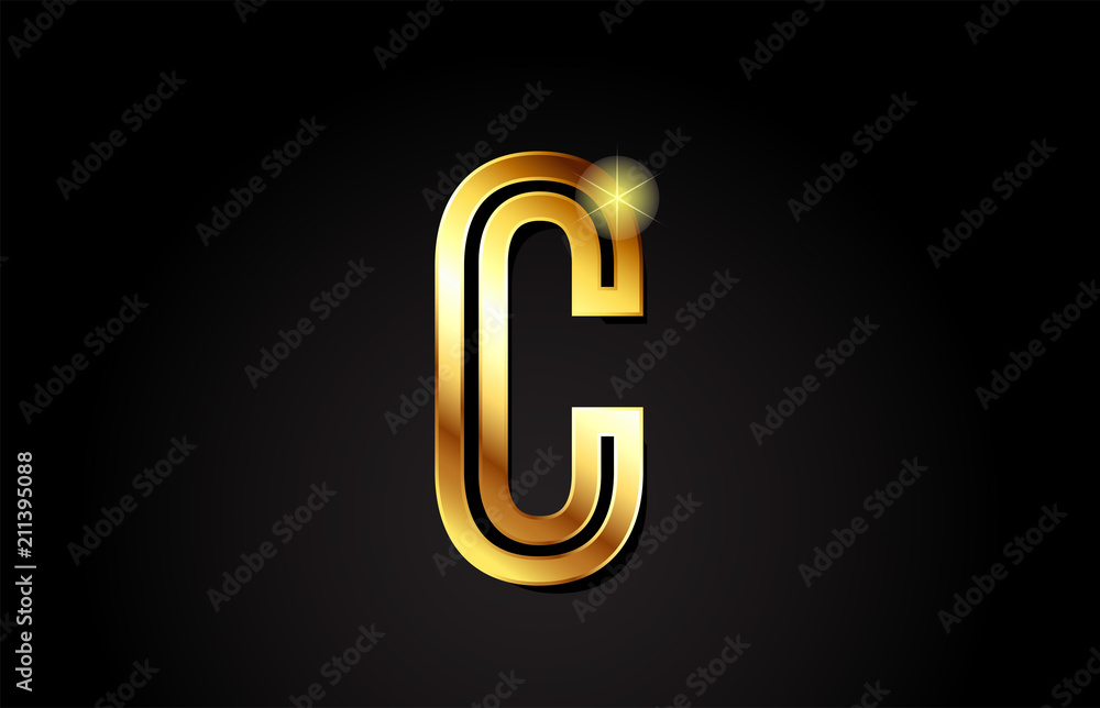 gold alphabet letter c logo icon design gold alphabet letter c logo icon design