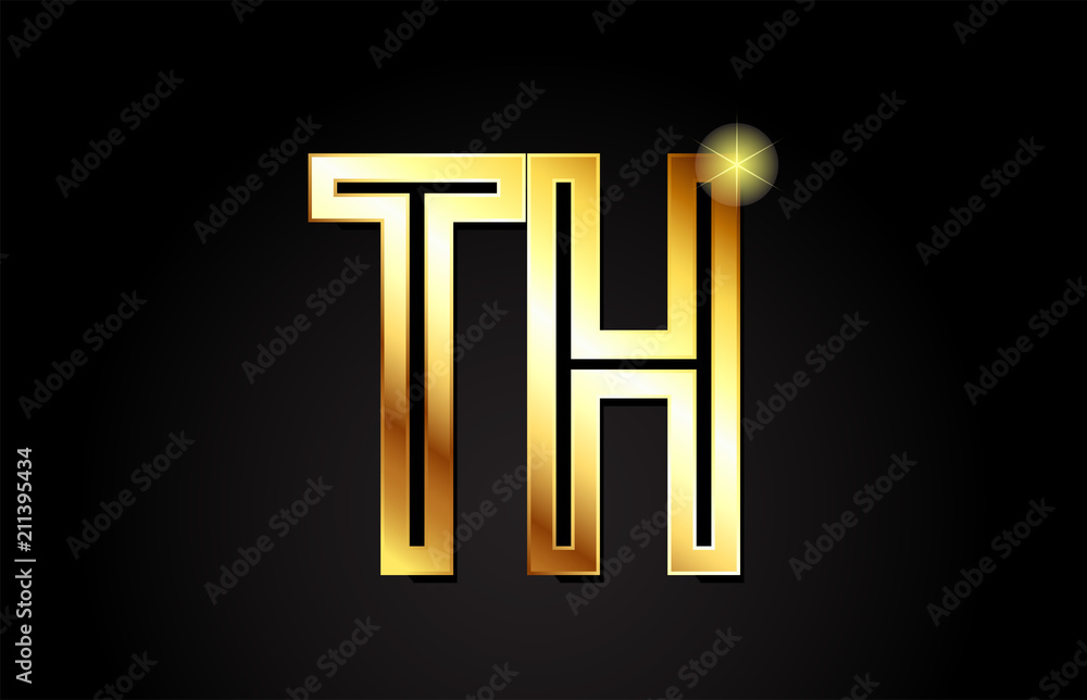 gold alphabet letter th t h logo combination icon design gold alphabet letter th t h logo combination icon design