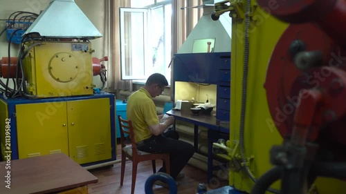 Wallpaper Mural Operator Prepares Metallic Dental Prostheses for Ionic-Plasma Deposition with Gold Torontodigital.ca