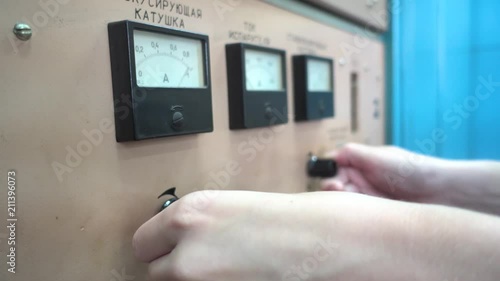 Hand Switching on the Toggle Switch On an Old Soviet System
