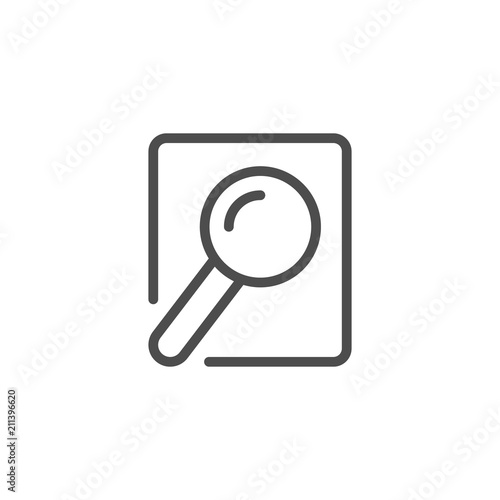 Document searching line icon