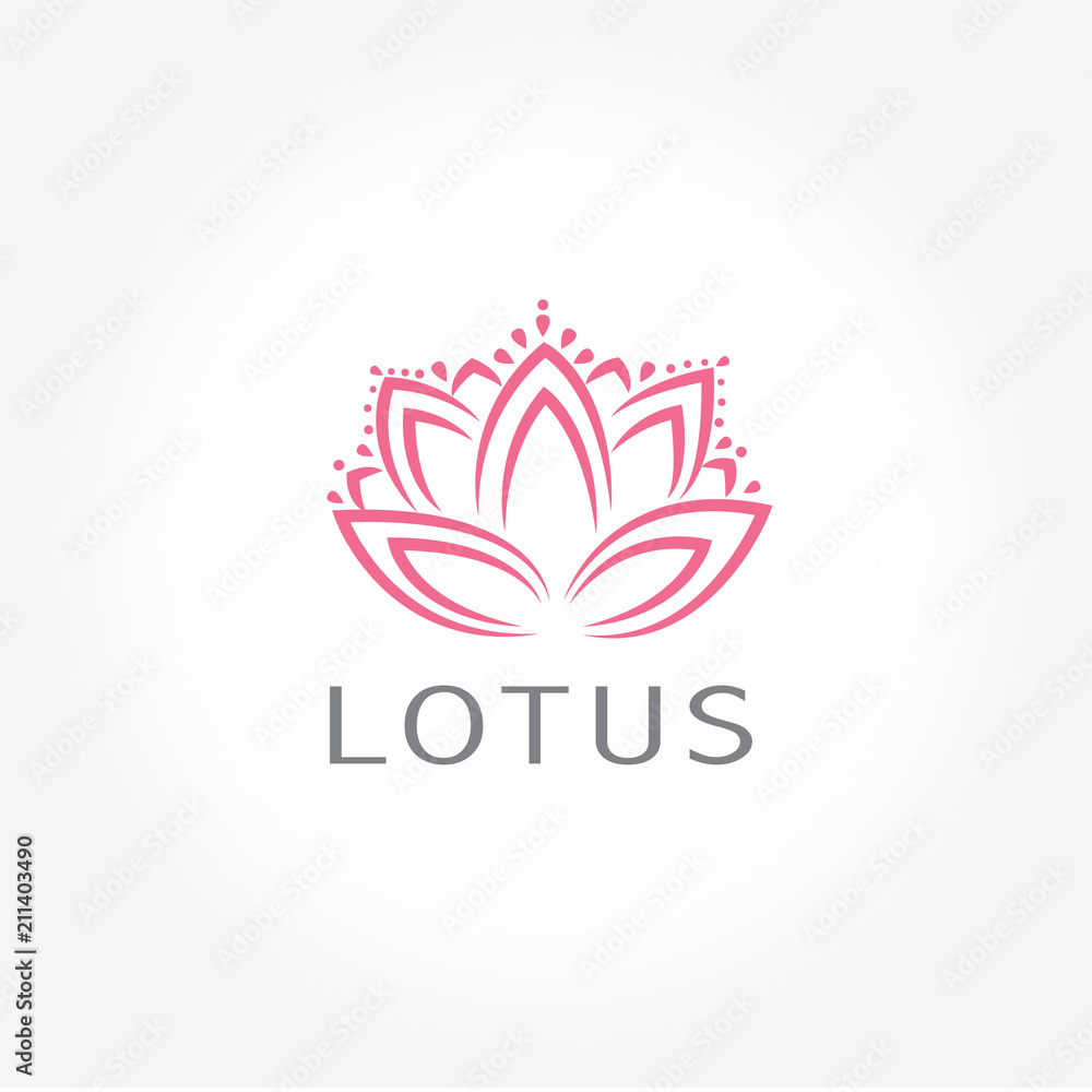 Vector of Lotus Flower Logo Vector of Lotus Flower Logo