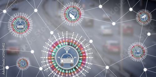 Driverless Robotic Cars Connected To AI Via IoT